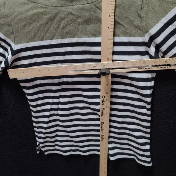 Karen Scott Womens Top Multi-Color Size Small Cotton Blend Striped Pullover - Picture 3 of 12
